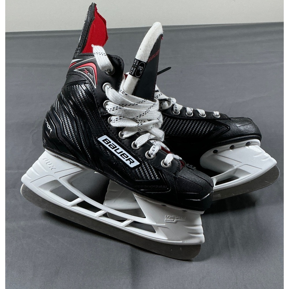 Bauer Vapor X250 Ice Hockey Skates Kids Size 2R US Shoe 3 Black Red White